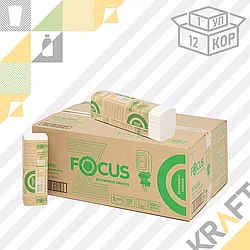 Полотенце бумажное Z-сложения 1сл. FOCUS Eco (250 листов) /12