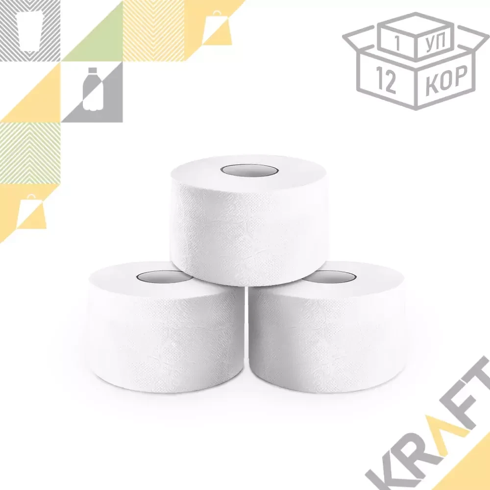 Бумага туалетная Джамбо 2 сл. 100м MUREX PRO Целлюлоза /12, фото 1