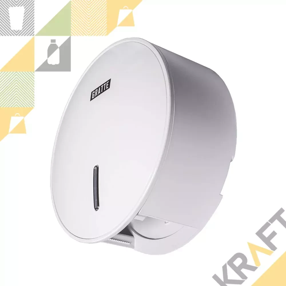 Диспенсер для туалетной бумаги GRATTE, Белый глянцевый, фото 1