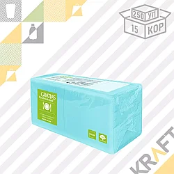 Салфетки 24х24 2сл, GRATIAS professional голубые пастель (250 листов)