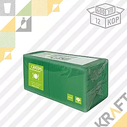 Салфетки 24х24 1сл, GRATIAS professional темно-зеленые (400 листов) /12