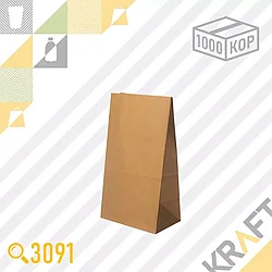 Бумажный пакет TO GO (Без ручек) 120x80x240 (50гр) (1000шт/кор)