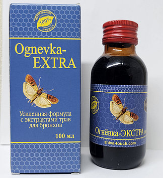 Бронхтарға арналған шөп сығындылары бар "Огневка-Экстра" концентраты, 100 мл