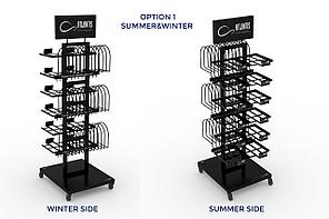 Стойка напольная с образцами_ATLANTIS BLACK RETAIL DOUBLE SIDE DISPLAY
, черный, , ATL_KIT_ESP016_C
