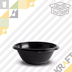 Супница герметичная ПР-МС 350 мл, черная ПП (45/540) (2415)