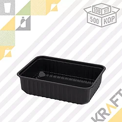 Контейнер 186*132 - 750мл, черный ПП (100/500) (2412)