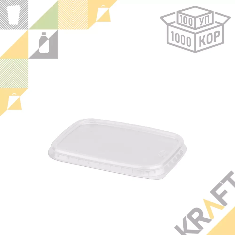 Крышка для контейнера 108 мм ПП прозрачная (100/1000), фото 1