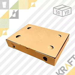 Коробка "РИМСКАЯ ПИЦЦА" Бурая 320*220*50  (50шт/уп)