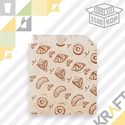 Уголок бумажный с рисунком "ВЫПЕЧКА", 175 х 140 мм, жиростойкий, белый (100/3500)