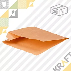 (Розничная фасовка)Уголок бумажный L, крафт для бургеров и сэндвичей 170*170*60 (200шт/уп) Арт.1065