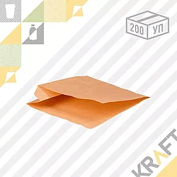 (Розничная фасовка) Уголок бумажный S, крафт для бургеров и сэндвичей 100*120*50 (200шт/уп) Арт.1063