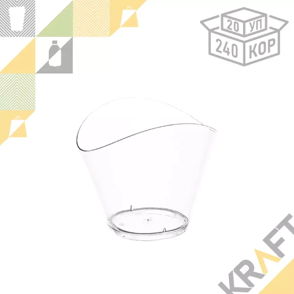 Креманка "Эллипс" 120мл, ПРОЗРАЧНАЯ (20/240), фото 1