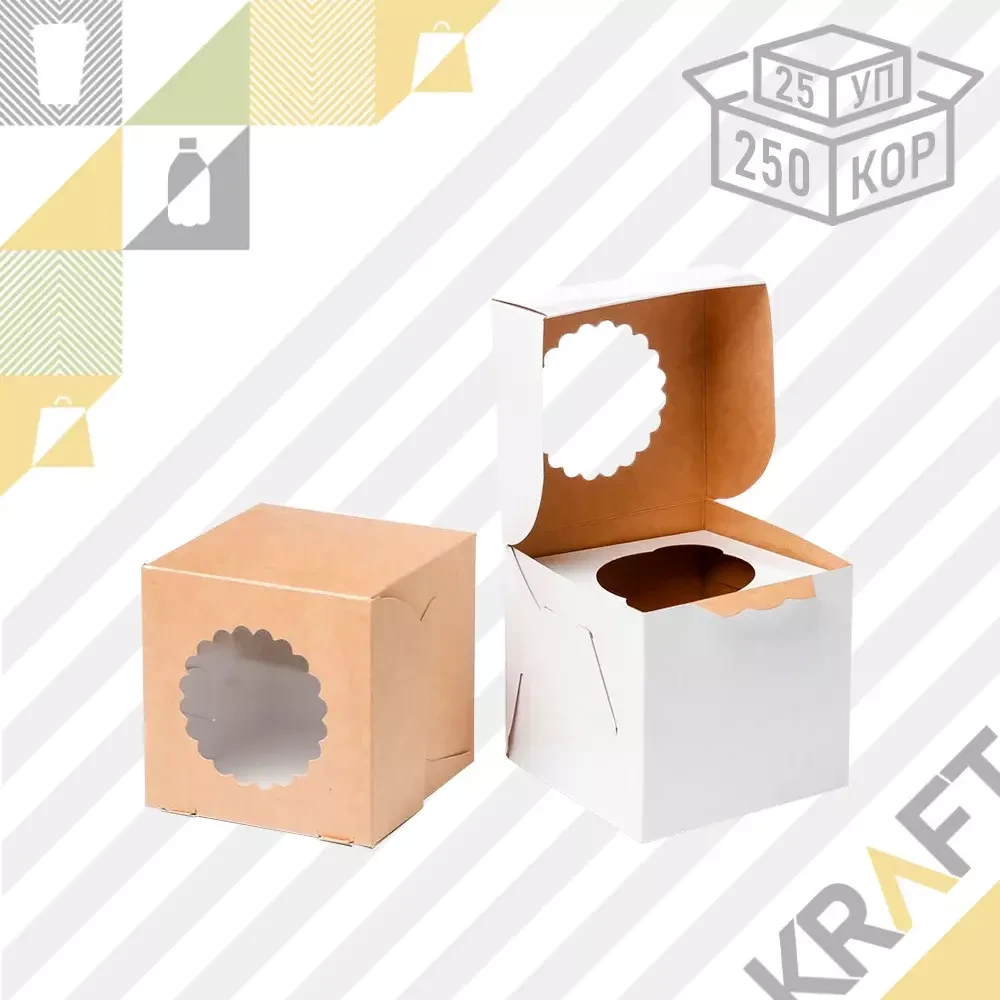 OSQ MUF 1, Упаковка для маффинов 100*100*100 (25/250), фото 1