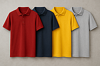 Поло с коротким рукавом и уникальным принтом под заказ