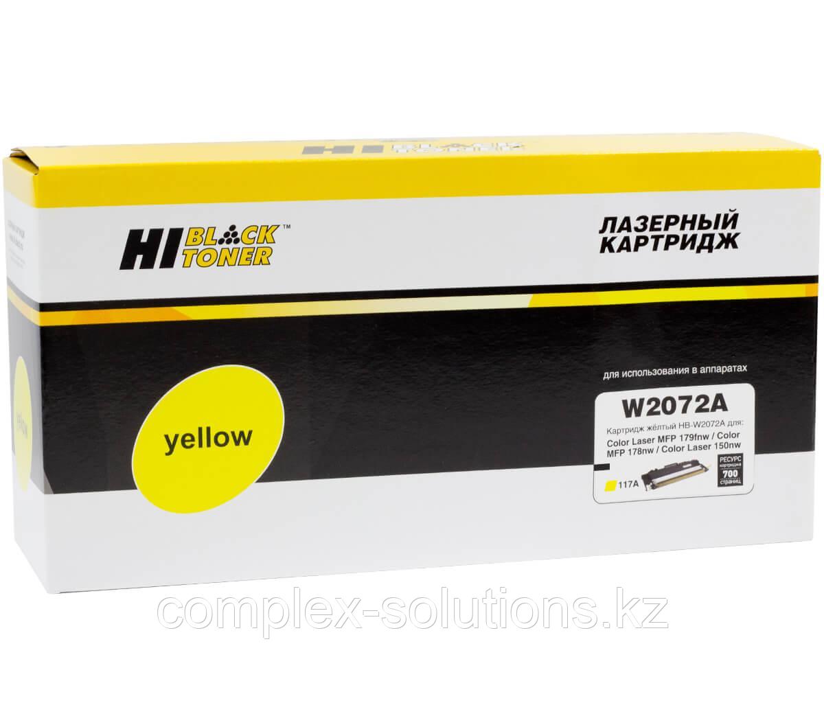 Тонер картридж Hi-Black [W2072A] для HP CL 150a | 150nw | MFP178nw | 179fnw, 117A, Y, 0,7K б | ч |