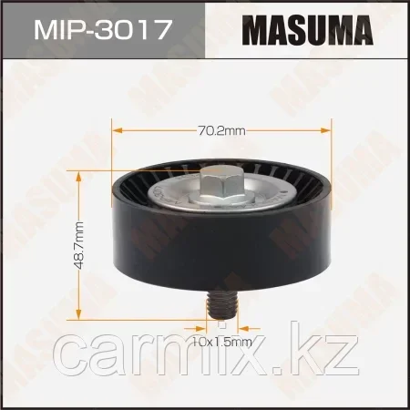 1341A005, MIP-3017, 1341A029, Ролик обводной приводного ремня MITSUBISHI ASX GA2W V-2.0 4B11 2010-2011, MASUMA, фото 1