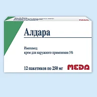 Алдара (Aldara) имихимод (imiquimod) Крем для наружного применения 5%: пак. 250 мг 12 шт/ALDARA %5 KREM