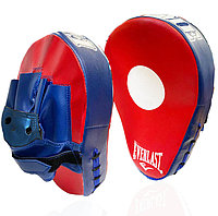 Лапа-перчатка для бокса вогнутая Everlast красная с синей перчаткой
