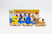 Деревянные цифры для счета "Паровозик"