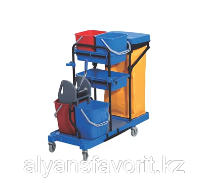 Многофункциональная тележка для уборки 2*18 л .Индия, фото 1