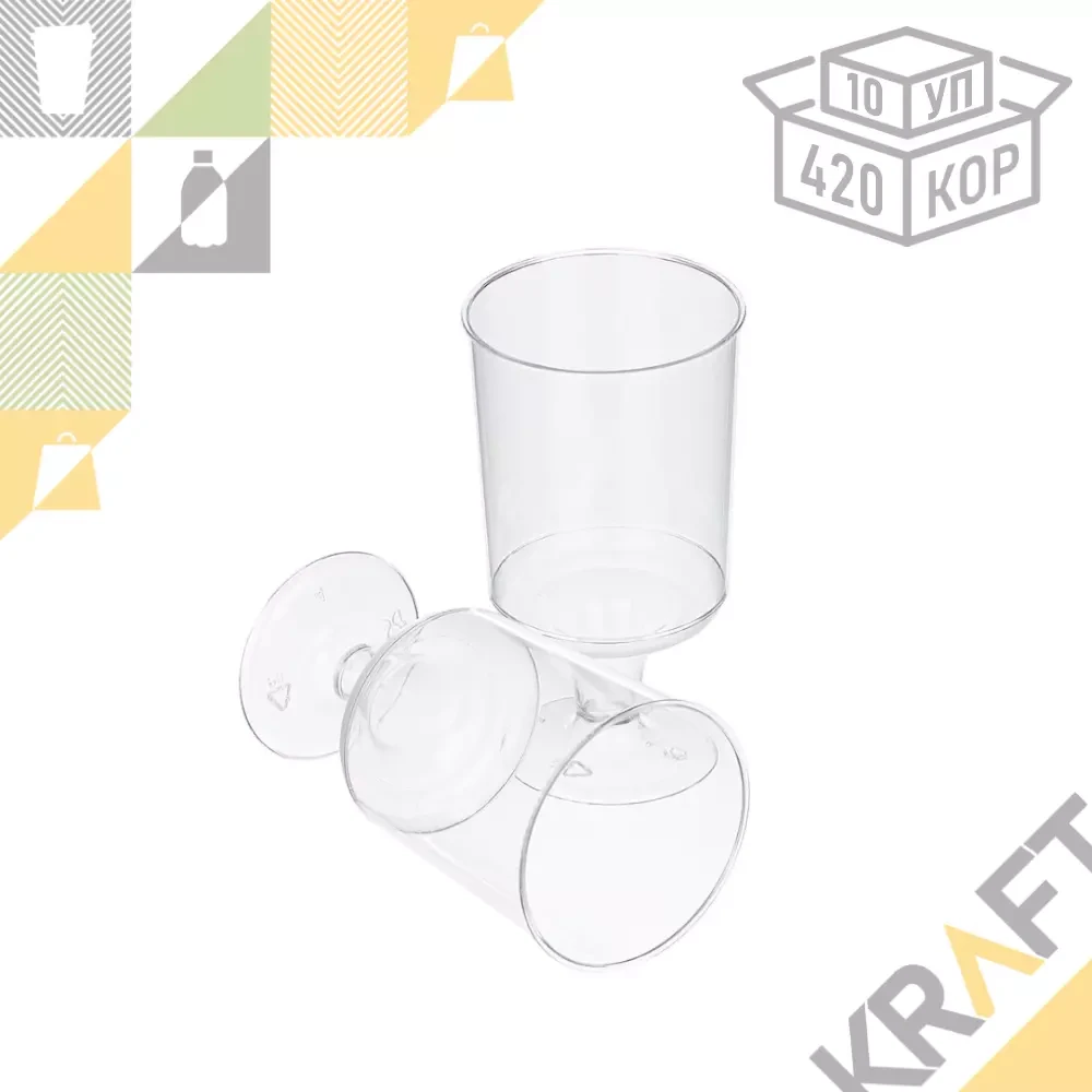 Рюмка "Кристалл" 100мл, ПРОЗРАЧНАЯ (10/420), фото 1