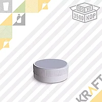 Крышка БЕЛАЯ 38мм (Европласт) для бутылки ПЭТ УП (100/2900/3500)