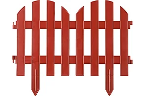 Забор декоративный, терракот, GRINDA Палисадник 28х300 см