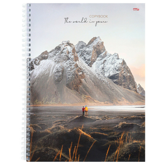 Тетрадь А4, 96л, клетка, на  спирали "Горный пейзаж"