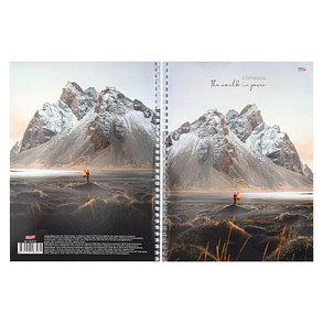 Тетрадь А4, 96л, клетка, на  спирали "Горный пейзаж", фото 3