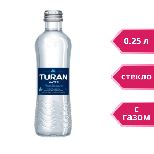 Вода Turan с газом 0,25л (стекло)