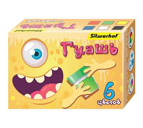 Гуашь Silwerhof "Монстрики", 6 цветов, 20 мл, картон