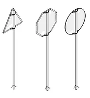 Стойка для дорожного знака, 42, 57, 76, 102 мм