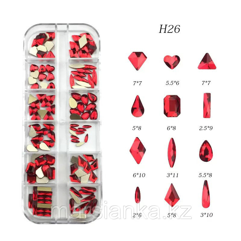 Набор страз, 12 видов, фото 1