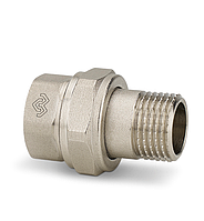 Разъемное соединение ВР-НР, с плоским уплотнением, никелированное