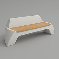 Скамейка со спинкой из мраморного камня