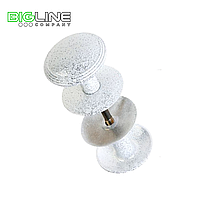 Ручка дверная-кнопка РК2-1 алюминий пол.серебро