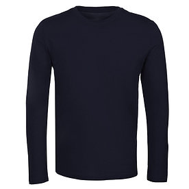 Футболка лонгслив с длинным рукавом, темно-синяя