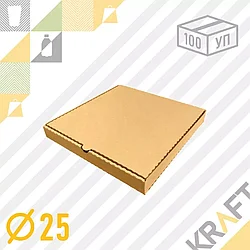 Коробка для пиццы Бурая 250*250*40 (50шт/уп)