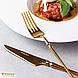 Нож столовый бл 1шт 18/10 3,5мм 22,5см Diva Gold (999503001/1) Wilmax, фото 4