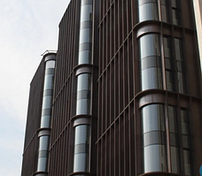 Медные фасадные панели с типовой перфорацией