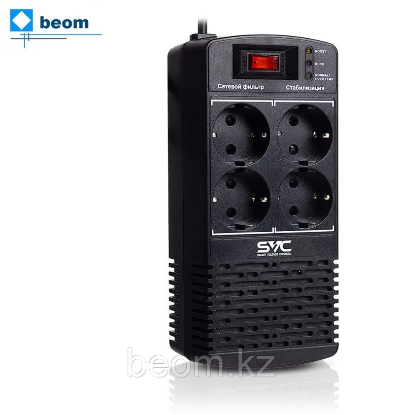 Стабилизатор релейный SVC AVR-1000-L (500 Вт | 220 В | 5-7 мс | ~8% от 184 до 284 В | 4 вых ), фото 1