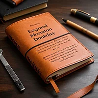 Изготовление гравировки на кожаном блокноте / персонализация блокнотов из кожи / лазерная гравировка на подарочных и корпоративных