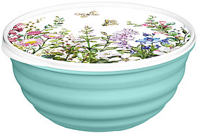 Миска "Latina" 2,1л. с крышкой "Цветущий луг"(микс)