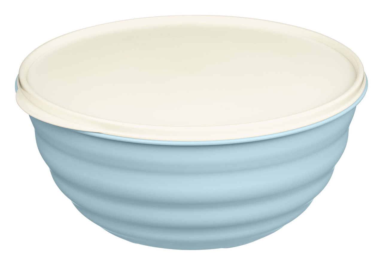 Миска "Latina" 1,1 литра с крышкой  (голубой)