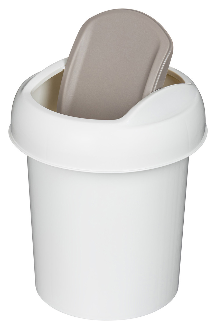 Контейнер для мусора "Palm" круглый 1 литров (светло-серый), фото 1