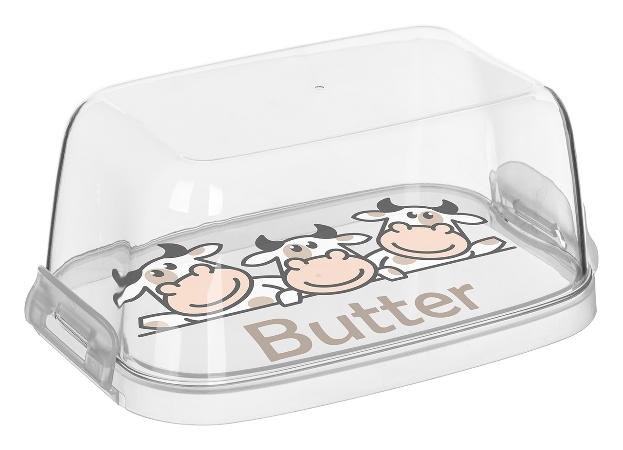 Масленка "Bergamo" с декором (беcцветный)