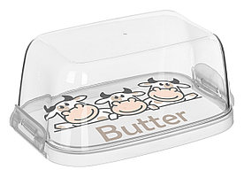 Масленка "Bergamo" с декором (беcцветный)