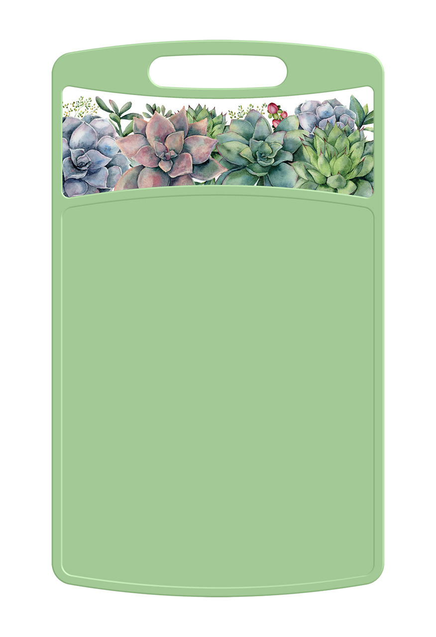 Доска разделочная "Bergamo" прямоугольная с декором 260*155*3,5мм(зеленый)