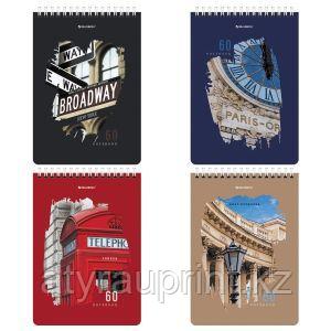 Блокнот А5 (146х206 мм), 60 л., гребень, картон, жесткая подложка, клетка, BRAUBERG, "Суккуленты", 1, фото 1