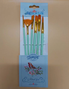 Кисти для акварели и художества, набор 6 шт